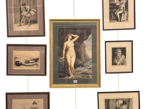 Tom Whitehead, collection of eight various nude studies and portraits...