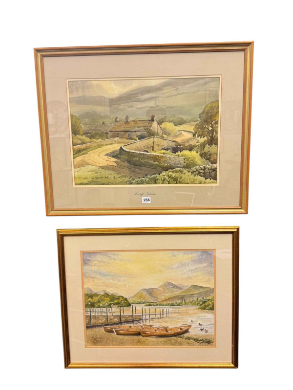 Collection of ten various framed landscape and other watercolours and pair Henry Wilkinson signed limited edition prints (12).