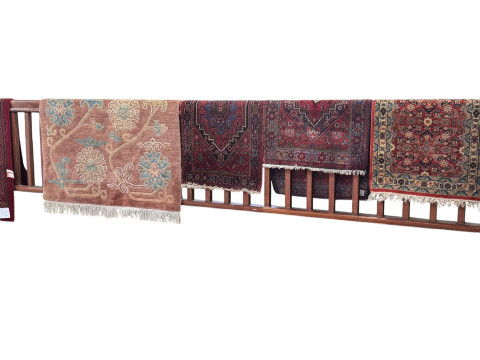 Indian carpet 2.00 by 1.50 and three various Persian design rugs (4).