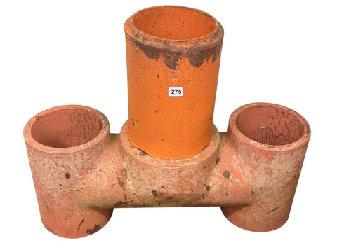 Terracotta H chimney pot.
