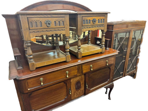 Early 20th Century mahogany mirror back sideboard and Edwardian mahogany...