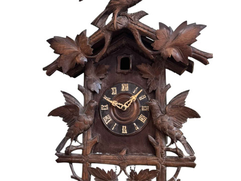 Black Forest carved cuckoo clock.