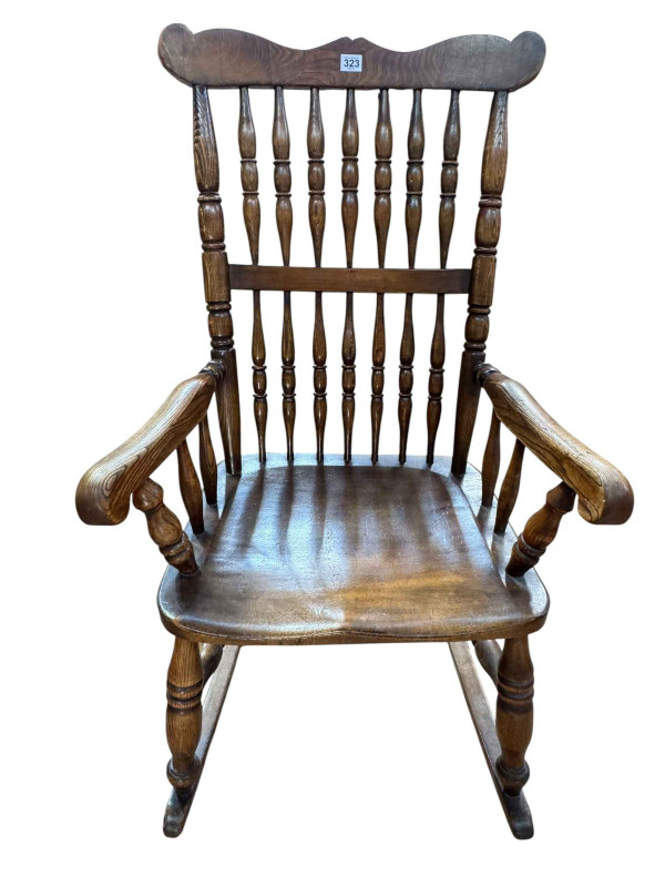 Windsor spindle back rocking chair.