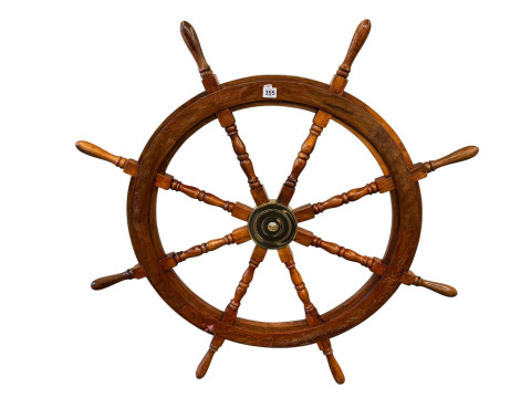 Eight spoke ships wheel.
