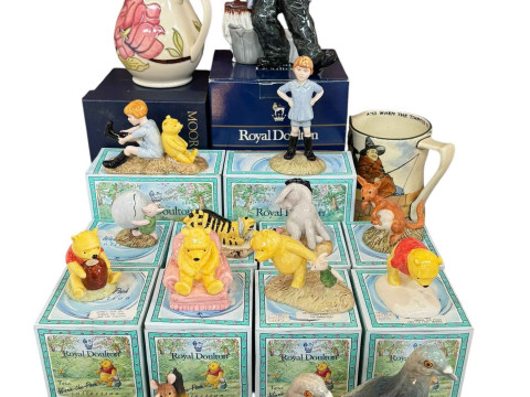 Ten Royal Doulton Winnie the Pooh characters, Doulton The Gallant Fishers...