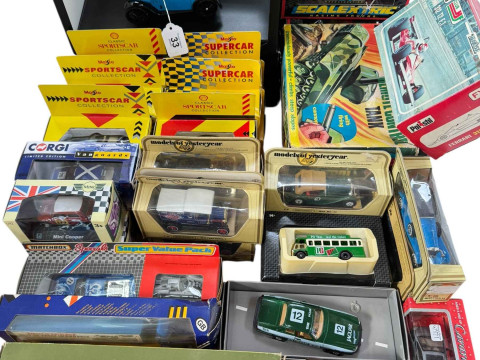 Collection of model vehicles including Matchbox Models of Yesteryear,...