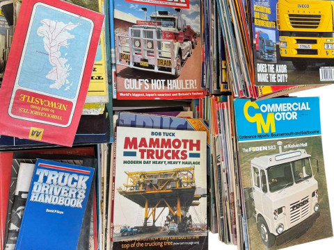 Large collection of truck magazines and books including Truck, Trucking, Commercial Motor, Super Truck, etc. thumbnail