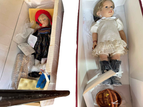 Collection of six Gotz dolls (five boxed). thumbnail