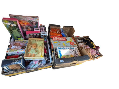 Large collection of dolls, games, baby walker, DVD's, etc. thumbnail