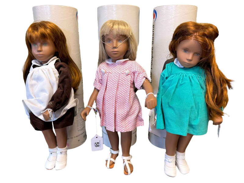 Three Sasha dolls, Laura, Daniella and Marianne.