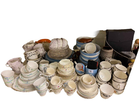 Good collection of part teawares, Picquot ware, figures, etc. thumbnail