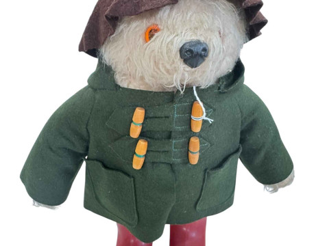 Paddington Bear with Dunlop Wellington Boots.