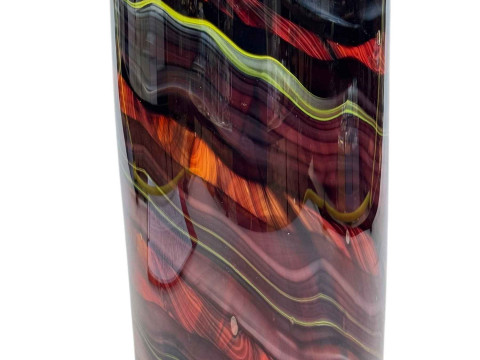 Large cased glass vase.