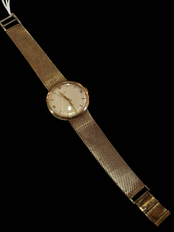 Gents 9 carat gold 1960's Rolex Precision bracelet wristwatch.