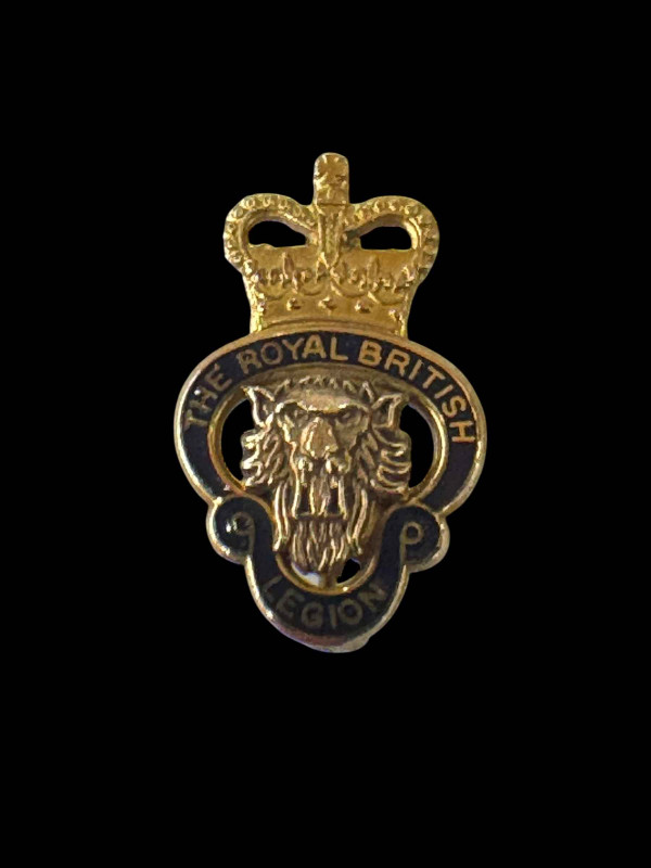 9 carat gold Royal British Legion badge.
