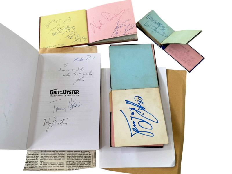 The Grit in the Oyster, the biography of John Burton, with newspaper cuttings, autograph albums, etc.