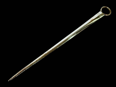 George III silver meat skewer, Eley & Fearn, London 1800, 27.5cm.