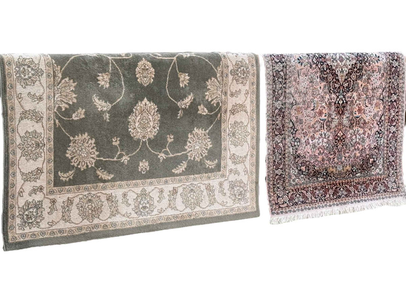 Belgian style Grandeur carpet 2.30 by 1.60 and Persian design rug 1.90 by 1.22 (2).