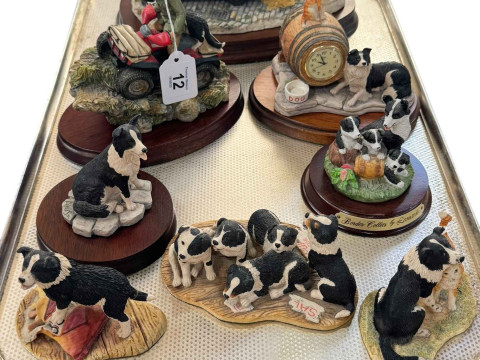 Eight Border Fine Arts sculptures, including Wake Up Call, Easy Riders...