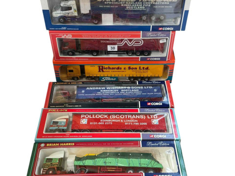 Collection of Diecast boxed trucks including Prestons of Potto, Pollock,...