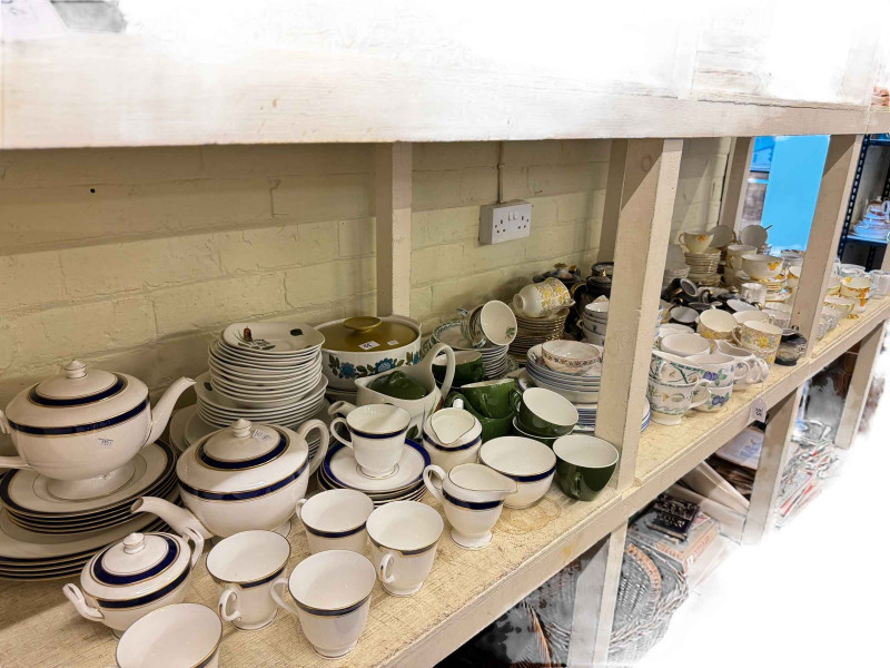 Collection of part tea wares including Royal Worcester Howard, Evesham, Bell china, etc.