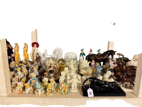 Collection of creamwares, figurines, dolls, festive mugs etc. thumbnail