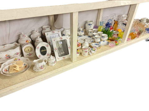 Collection of Aynsley, Royal Albert, glass paperweights, part tea wares...