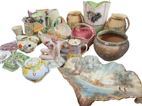 Collection of Maling, Royal Dux nude lady figure, Royal Doulton slaters...