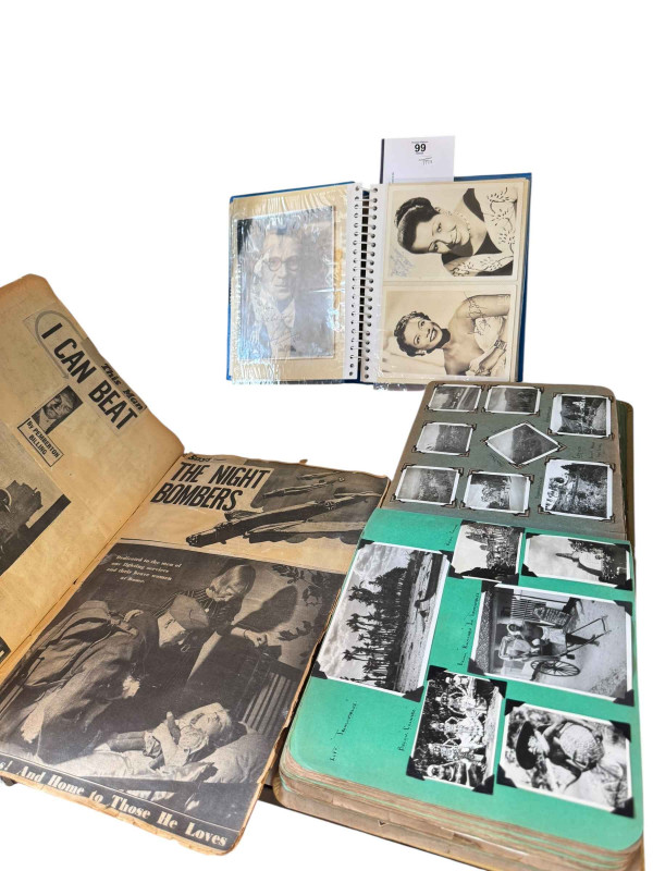 HMS Royal Arthur c1960's shipping military voyage photo album, including Japanese war atrocities Nanking China, Suva Fiji Islands natives, Trincomalee, Hong Kong, Wanchai, Malta, Aden, Port Said etc, together with stage and screen star memorabilia (signed photos Nat King Cole, Winifred Atwell, Ella Shields etc) and a scrapbook of clippings.