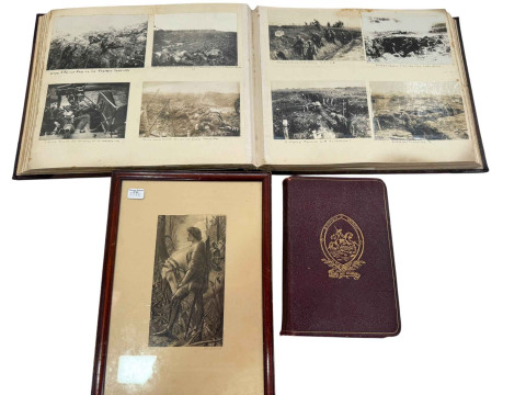 WITHDRAWN       A one-off WWI military albumen photograph album, including...
