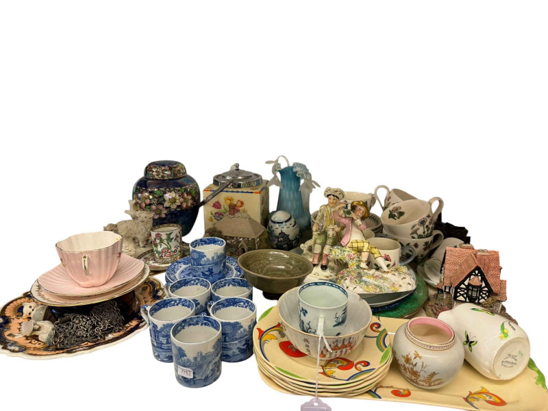 Maling ginger jar, Staffordshire figures, Spode Italian, etc.