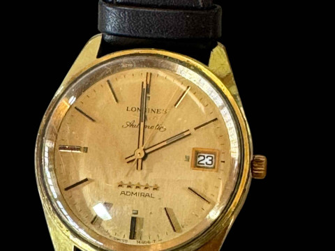 Longines Admiral automatic date wristwatch. thumbnail
