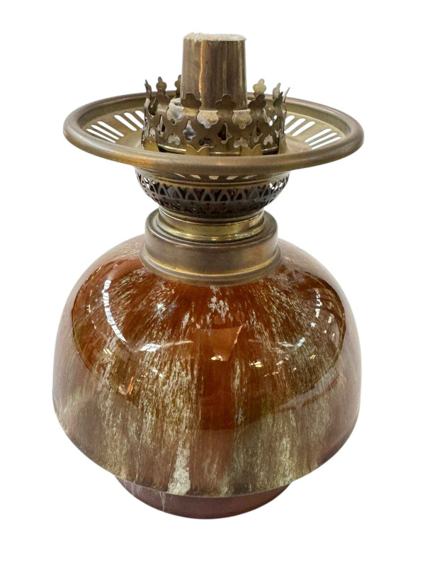 Linthorpe pottery oil lamp reservoir, impressed mark with shape no. 1791.