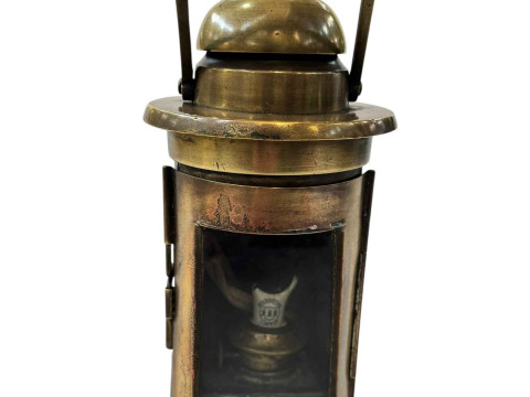 Vintage brass cabin lamp.