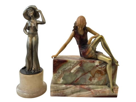Art Deco style lady figure after F Priest and standing lady (2).