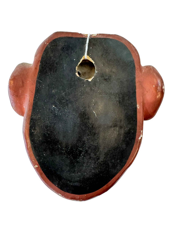 19th Century Japanese Noh mask wall bracket, 12cm across.