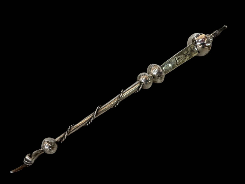 Russian silver Torah Pointer, 28cm length.