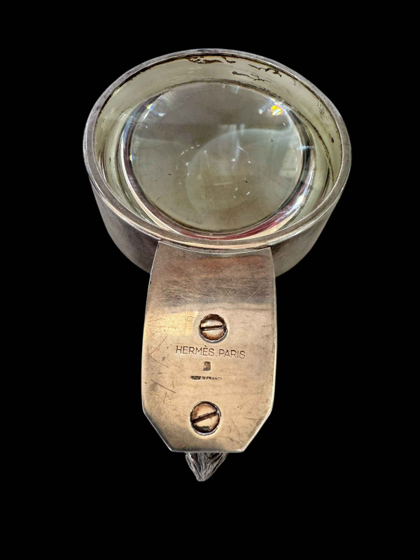 Hermes Paris silver equestrian 'Loupe de Bureau' after Ravinet d'Enfert, made in France and marks to base, 13.5cm. length.