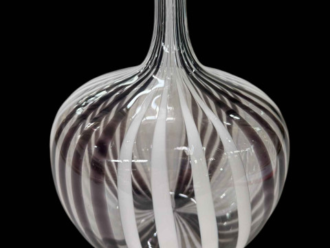 Mike Hunter, Twist Glass Studio, Glasgow, large art glass vase, signed...