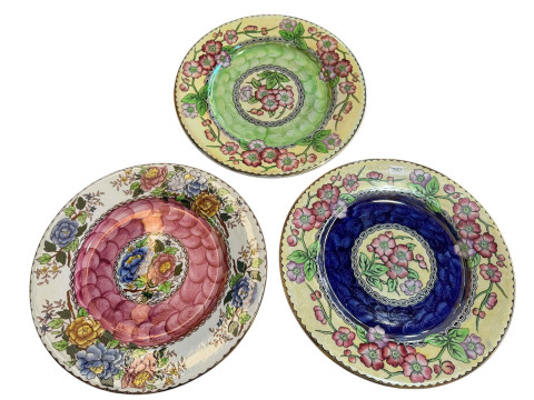 Three Maling plaques.