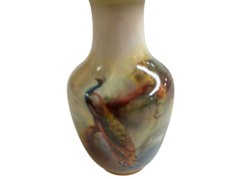 Royal Worcester vase signed 'Freeman', 12cm.