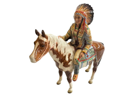 Beswick Indian on horseback figurine, 22cm.
