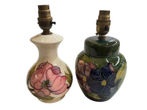 Two Moorcroft lamps.