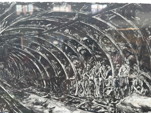 Tom McGuinness, Waiting for Shots, framed print, signed, dated 1975, titled and numbered 6/20 in the margin, 44cm x 62.5cm, including frame. thumbnail