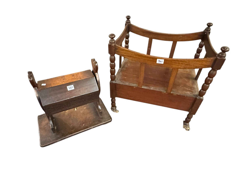 Victorian revolving table top ballot box and turned leg Canterbury (2).