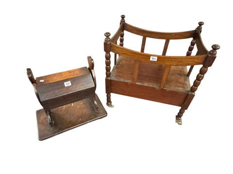 Victorian revolving table top ballot box and turned leg Canterbury (2).