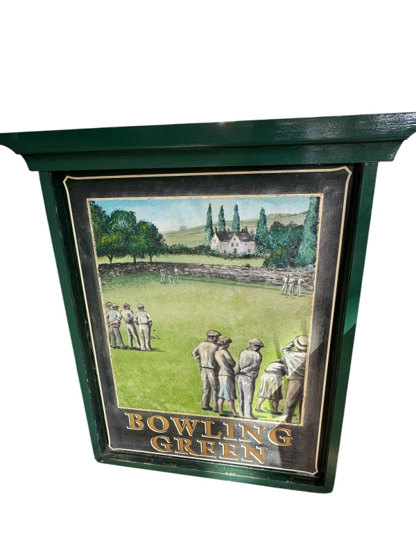 Bowling Green, reversible pub sign, 122cm by 111cm by 11cm.