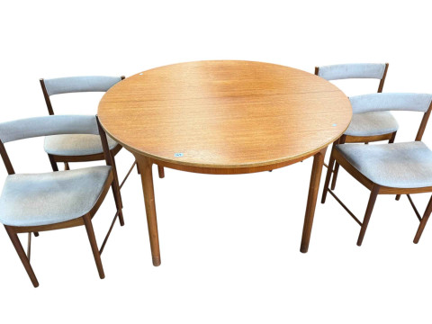 Mid Century A H McIntosh & Co teak six piece dining suite comprising Long...