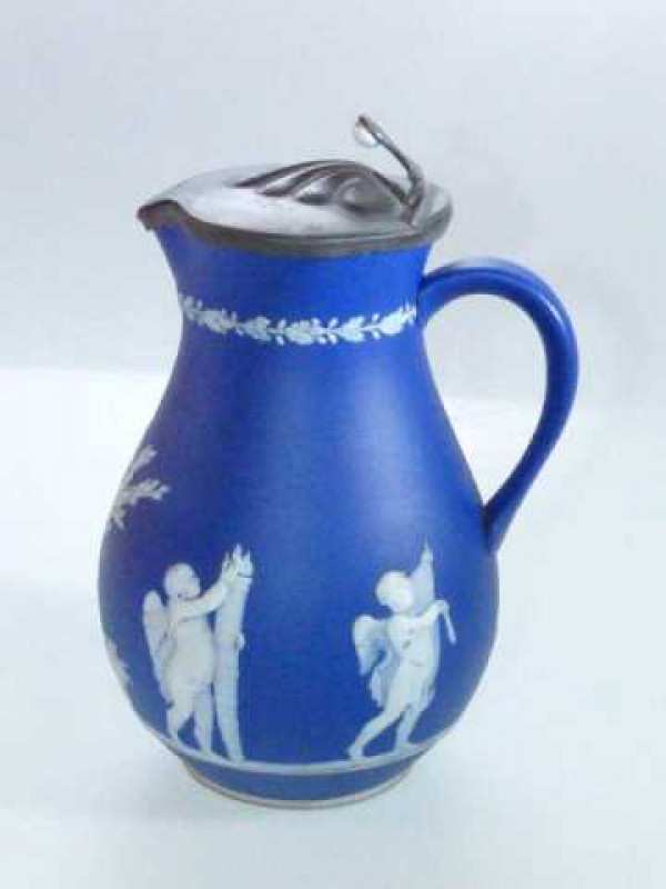 Blue Jasper Ware Lidded Jug