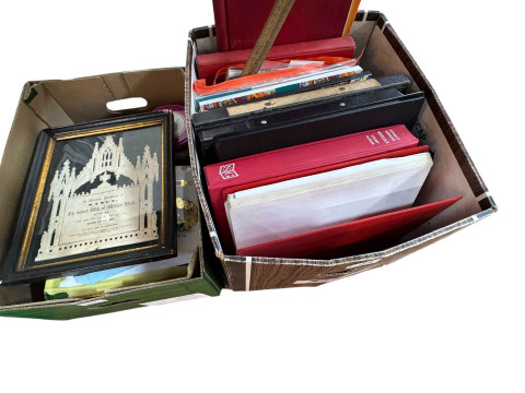 Affectionate Remembrance Funeral ephemera, coins, stamp albums, commemorative...